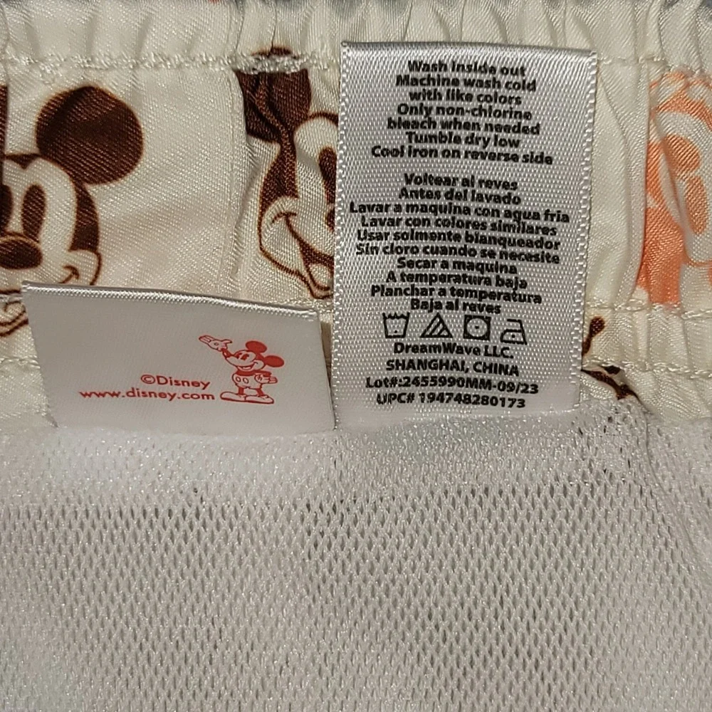 Disney Junior Mickey Mouse Toddler Swim Trunks Cream Sun Print 18M Mesh Lined